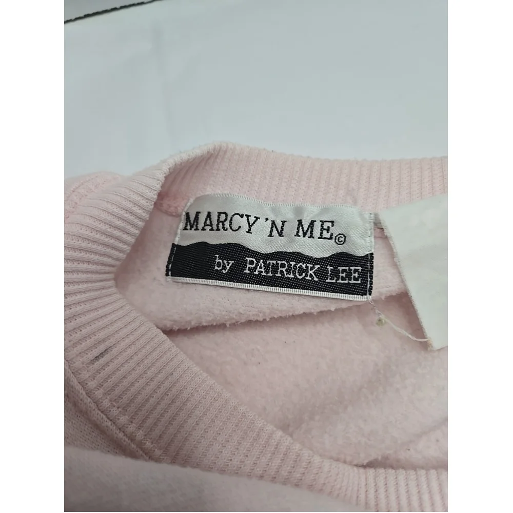 Marcy 'N Me Women's Vintage 80s 90s Pink Ski Patrol Winter Sweatshirt Size Large - Picture 7 of 7